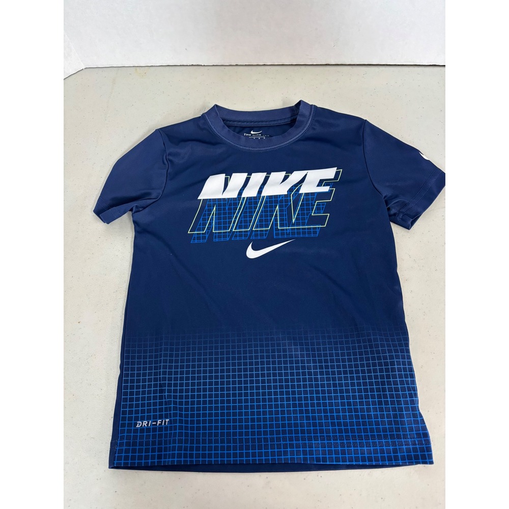 Nike Dri-FIT Navy Blue & NFL Pittsburgh Steelers Black Graphic T-Shirts Kids 5/6 - Picture 5 of 7